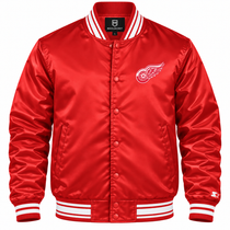 Detroit Red Wings NHL Heavyweight Satin Jacket Front View