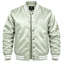 Dallas Stars Women NHL Heavyweight Satin Jacket Front View