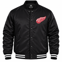 Detroit Red Wings NHL Heavyweight Satin Jacket Front View
