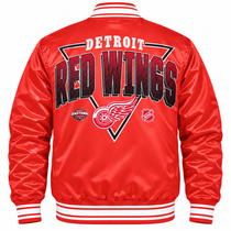 Detroit Red Wings NHL Heavyweight Satin Jacket Back View