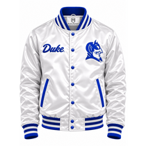 Duke Blue Devils Full Snap Heavyweight Satin Jacket
