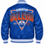 Edmonton Oilers NHL Heavyweight Satin Jacket Back View