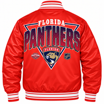 Florida Panthers NHL Heavyweight Satin Jacket Back View