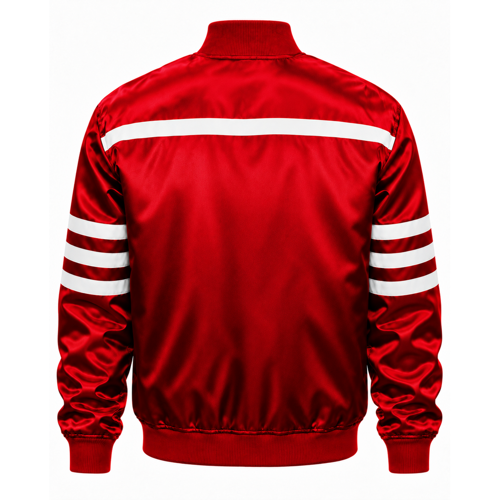 Georgia Bulldogs Stripe Heavyweight Satin Jacket
