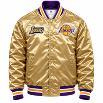 LA Lakers championship Gold Heavyweight Satin Jacket