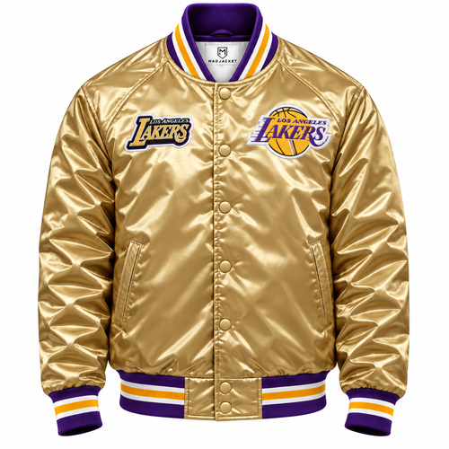 LA Lakers championship Gold Heavyweight Satin Jacket