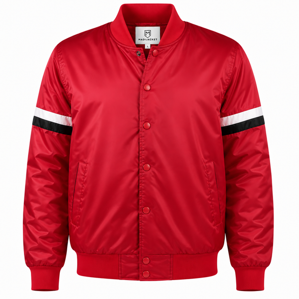 Houston Rockets Heavyweight Satin Fan Jacket with bold basketball-inspired details