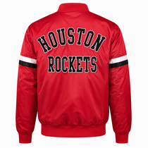 Houston Rockets Inspired Heavyweight Satin Fan Jacket