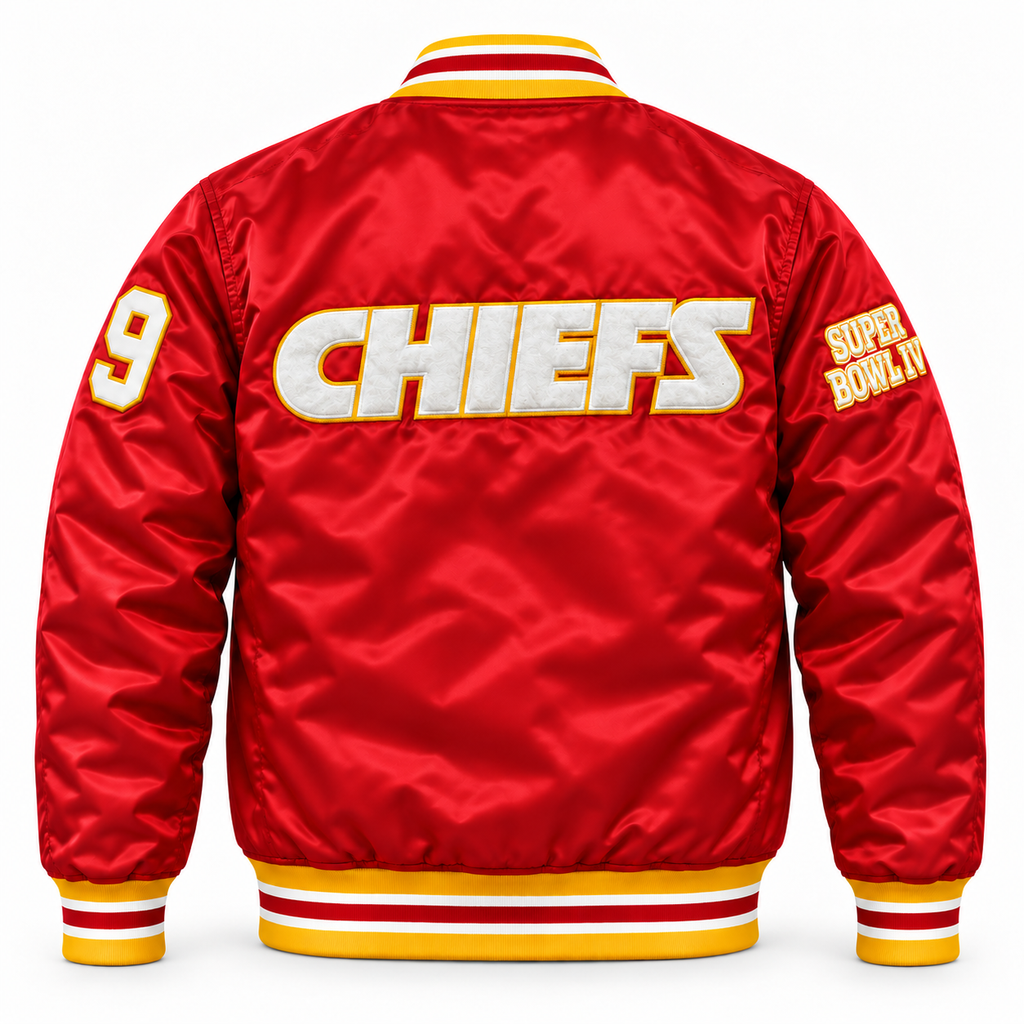 Chiefs Super Bowl IV Heavyweight Satin Jacket