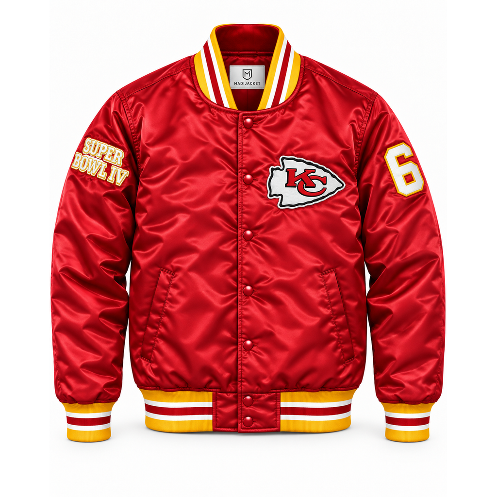 Chiefs Super Bowl IV Heavyweight Satin Jacket