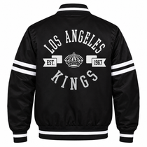 Los Angeles Kings NHL Heavyweight Satin Jacket Back View