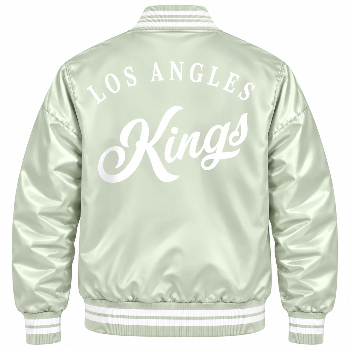 Los Angeles Kings NHL Heavyweight Satin Jacket Back View Main image
