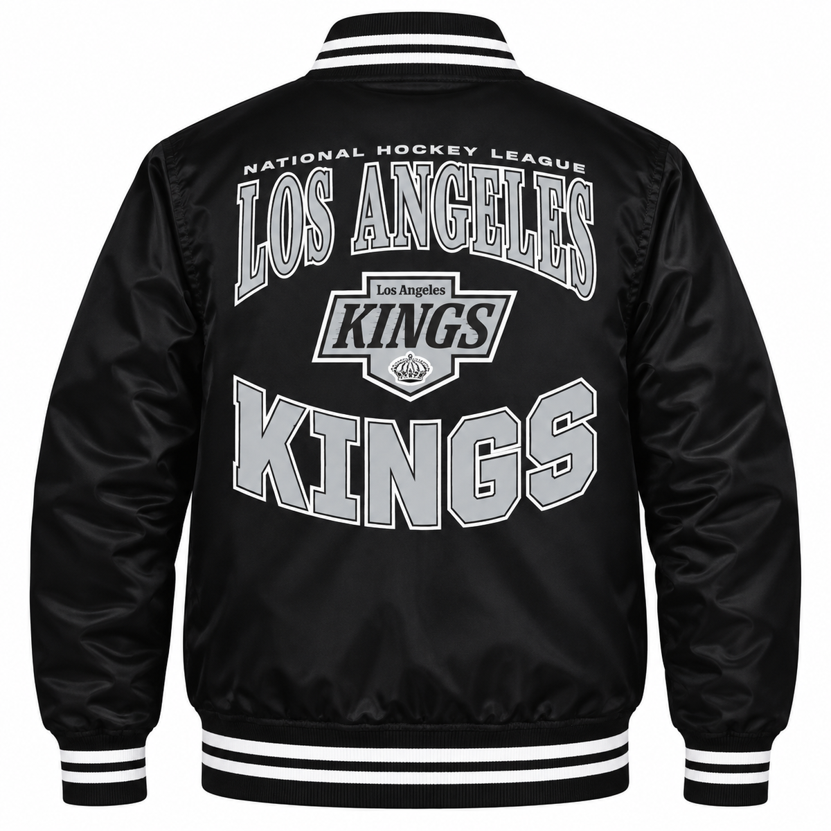Los Angeles Kings NHL Heavyweight Satin Jacket Back View Main image