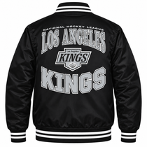 Los Angeles Kings NHL Heavyweight Satin Jacket Back View