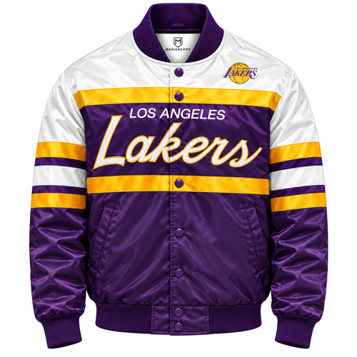 LA Lakers Hardwood Classics Heavyweight Satin Jacket