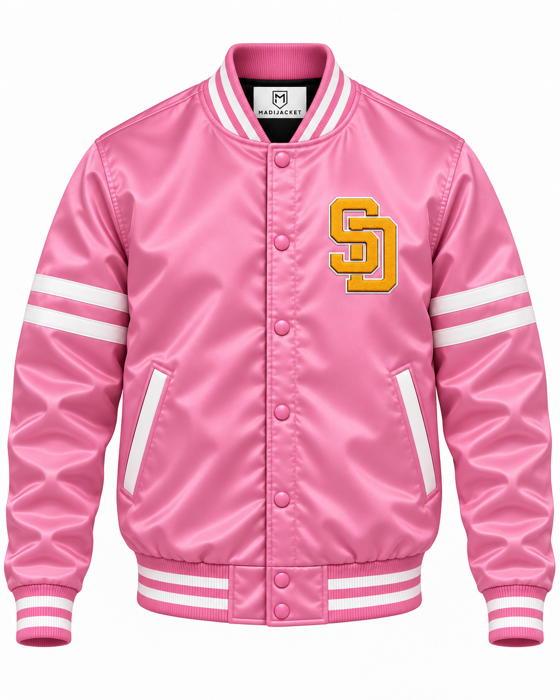 San Diego Padres Pink Heavyweight Satin Jacket Main image