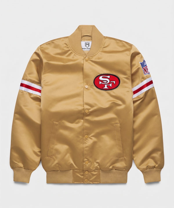 49ers Inspired Golden Heavyweight Satin Jacket