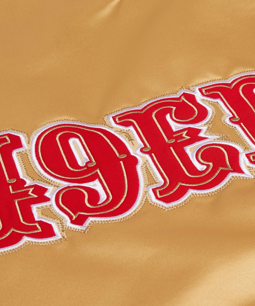 49ers Inspired Golden Heavyweight Satin Jacket