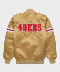 49ers Inspired Golden Heavyweight Satin Jacket