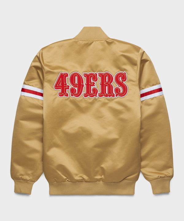 49ers Inspired Golden Heavyweight Satin Jacket
