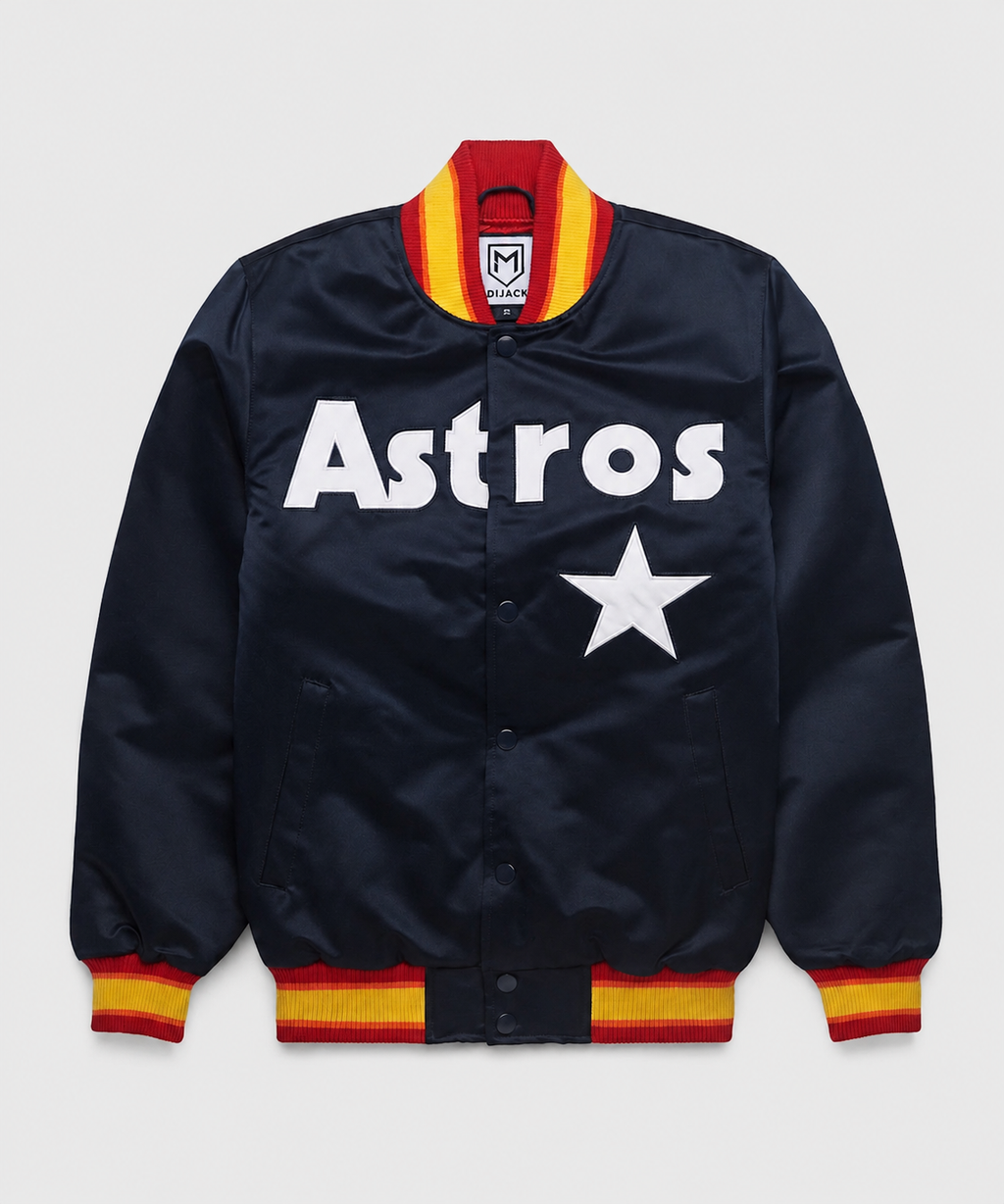 Astros Heavyweight Satin Fan Jacket