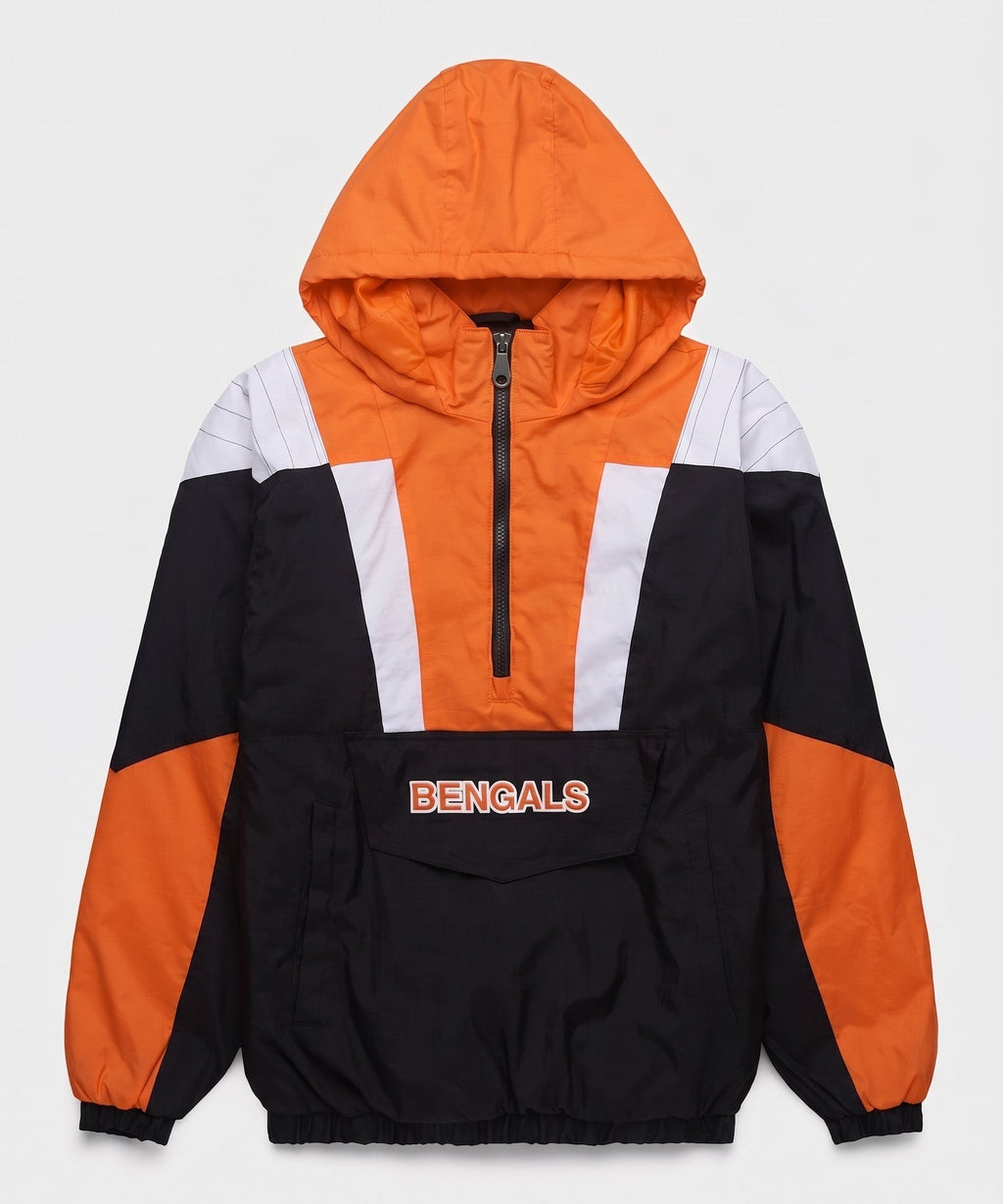 Bengals Inspired Hooded Pullover Jacket