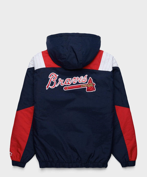 Braves Inspired Hooded Pullover Jacket