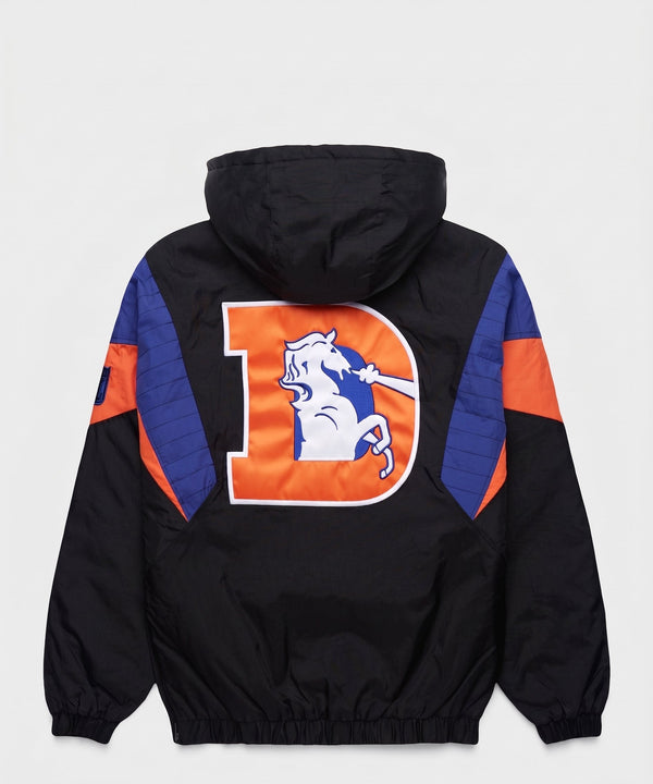 Broncos Inspired Blackout Hooded Pullover Jacket