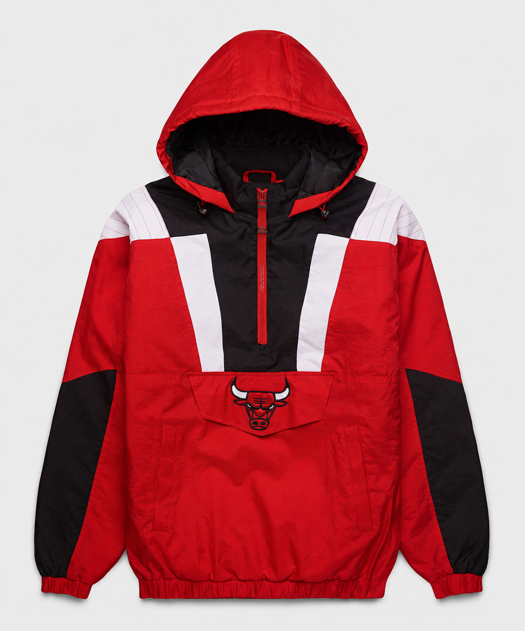 Bulls Inspired Hooded Pullover Jacket
