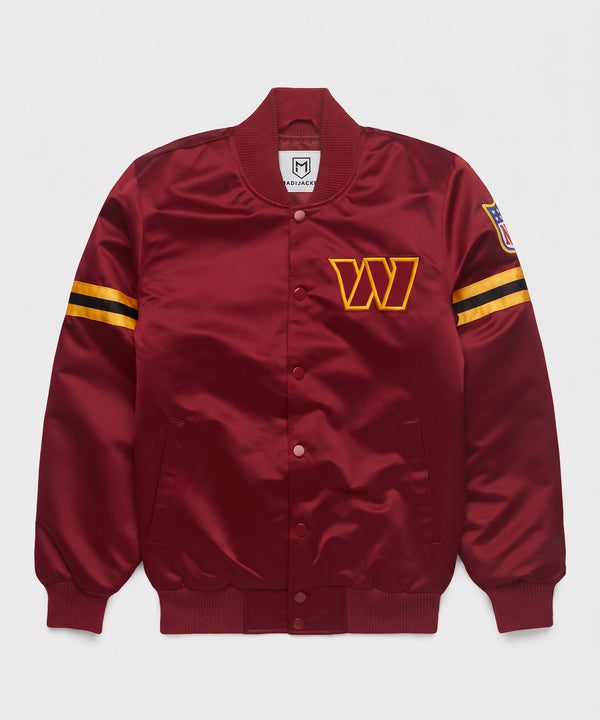 Commanders Inspired Heavyweight Satin Jacket