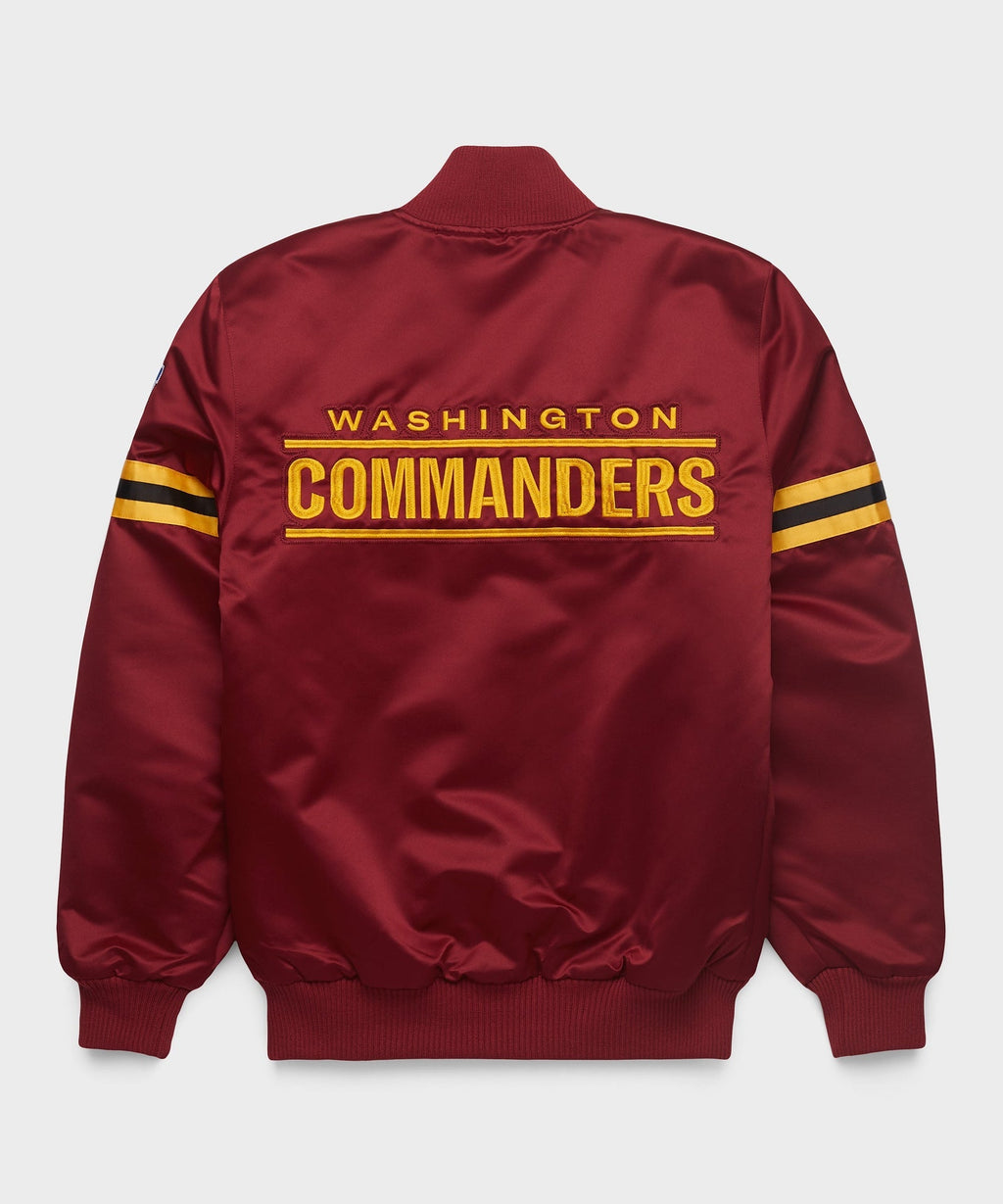 Commanders Inspired Heavyweight Satin Jacket