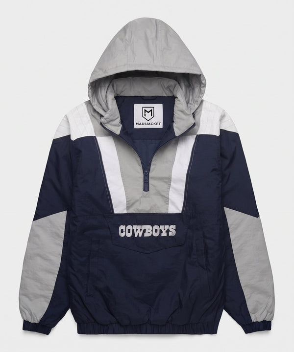 Cowboys Inspired Hooded Pullover Jacket