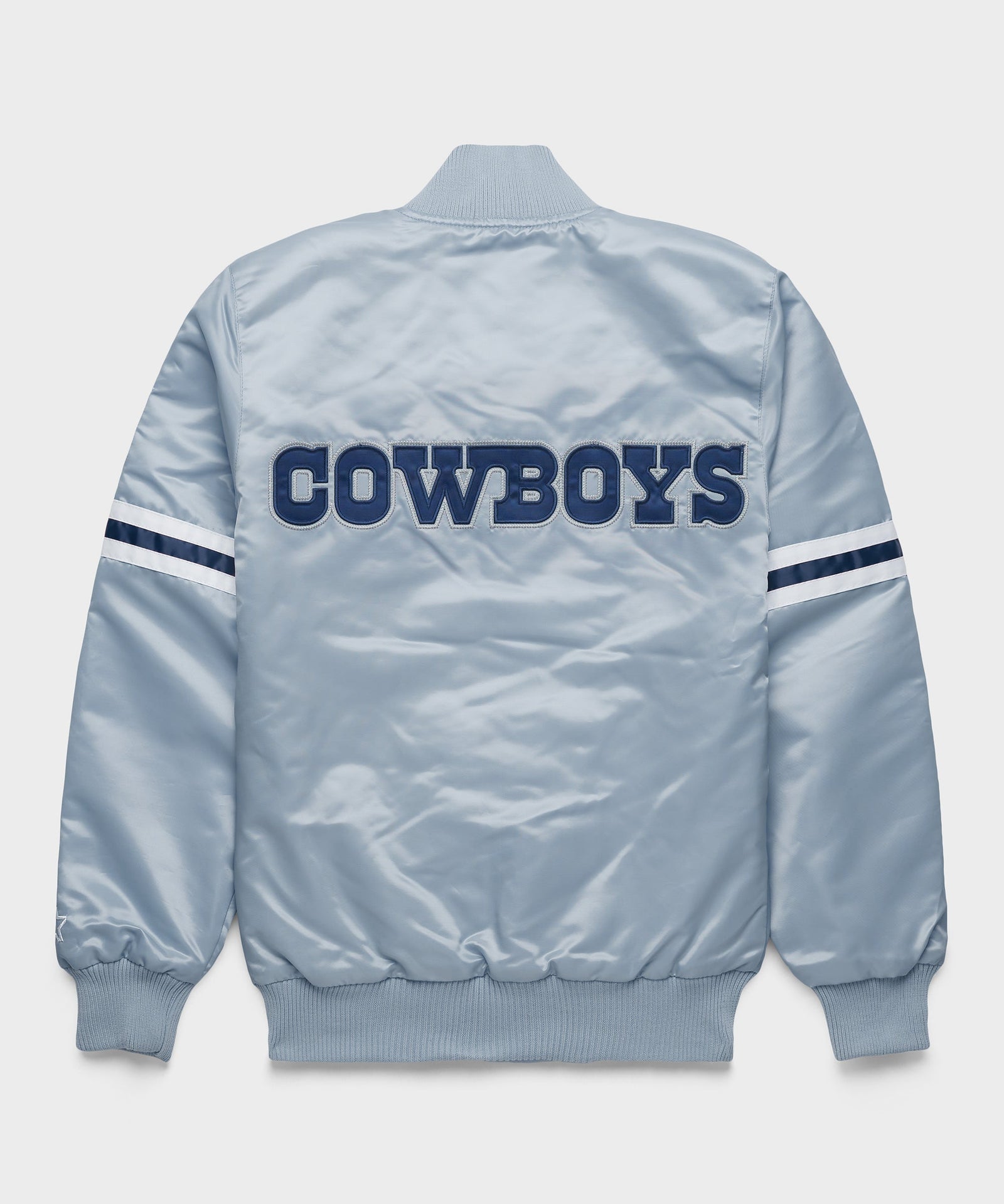 Cowboys Heavyweight Silver Satin Fan Jacket Secondary image