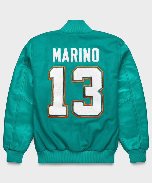 Legend Inspired Aqua Leather Varsity Jacket