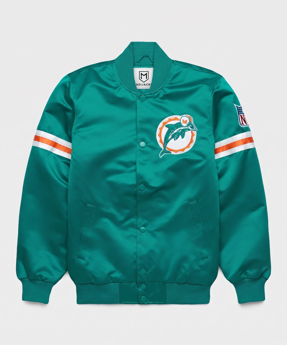 Dolphins Heavyweight Satin Fan Jacket