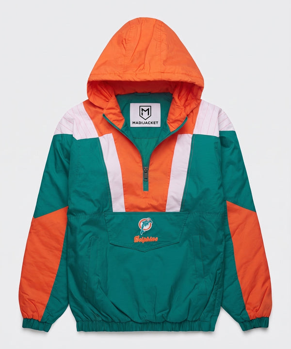 Dolphins Inspired Hooded Pullover Jacket