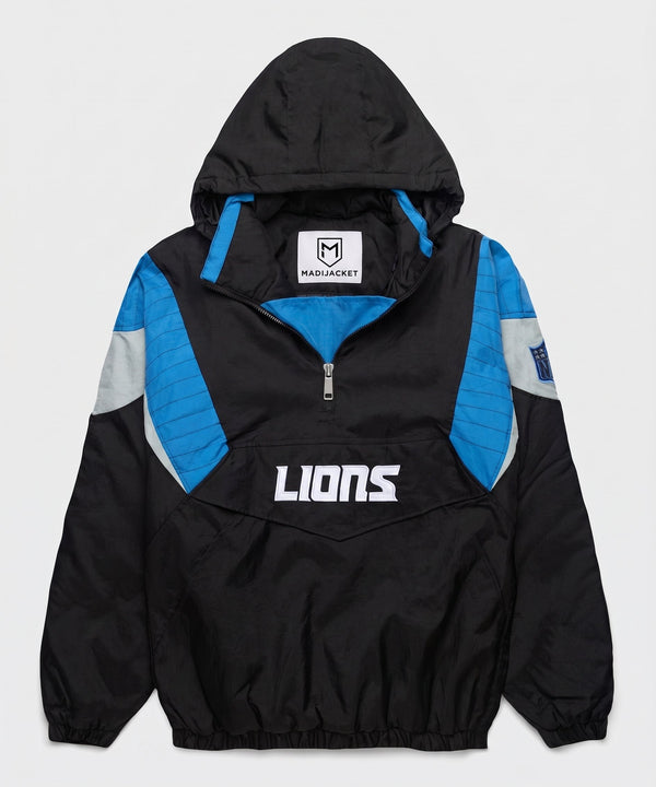 Lions Inspired Blackout Hooded Pullover Jacket