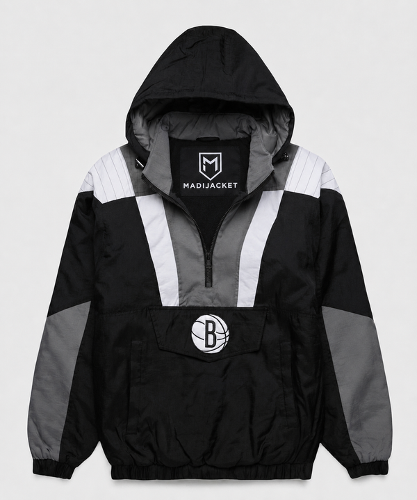 Nets Inspired Hooded Pullover Jacket