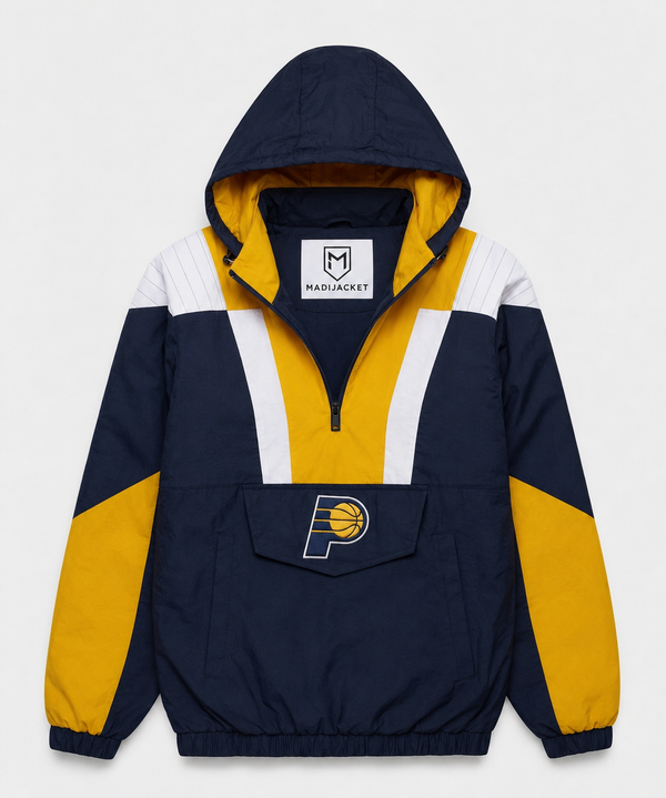 Pacers Inspired Hooded Pullover Jacket