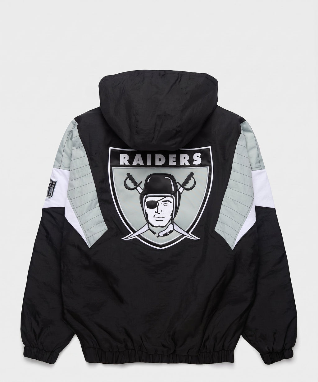 Raiders Inspired Blackout Hooded Pullover Jacket