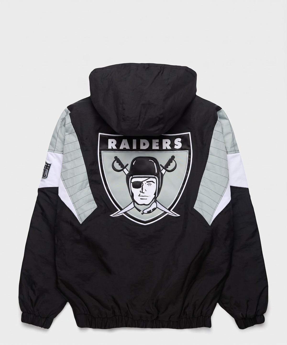 Raiders Inspired Blackout Hooded Pullover Jacket