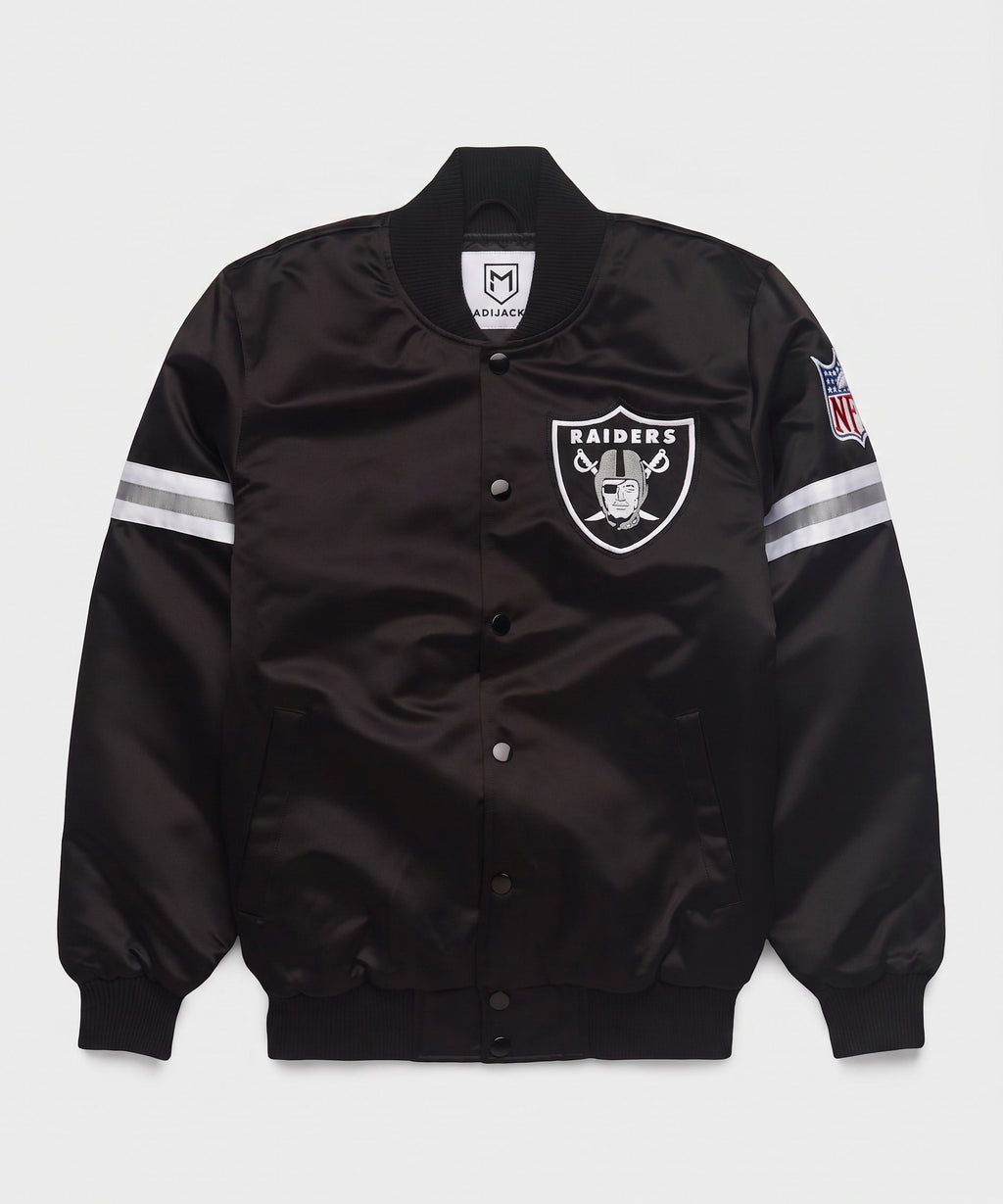 Raiders Heavyweight Satin Fan Jacket