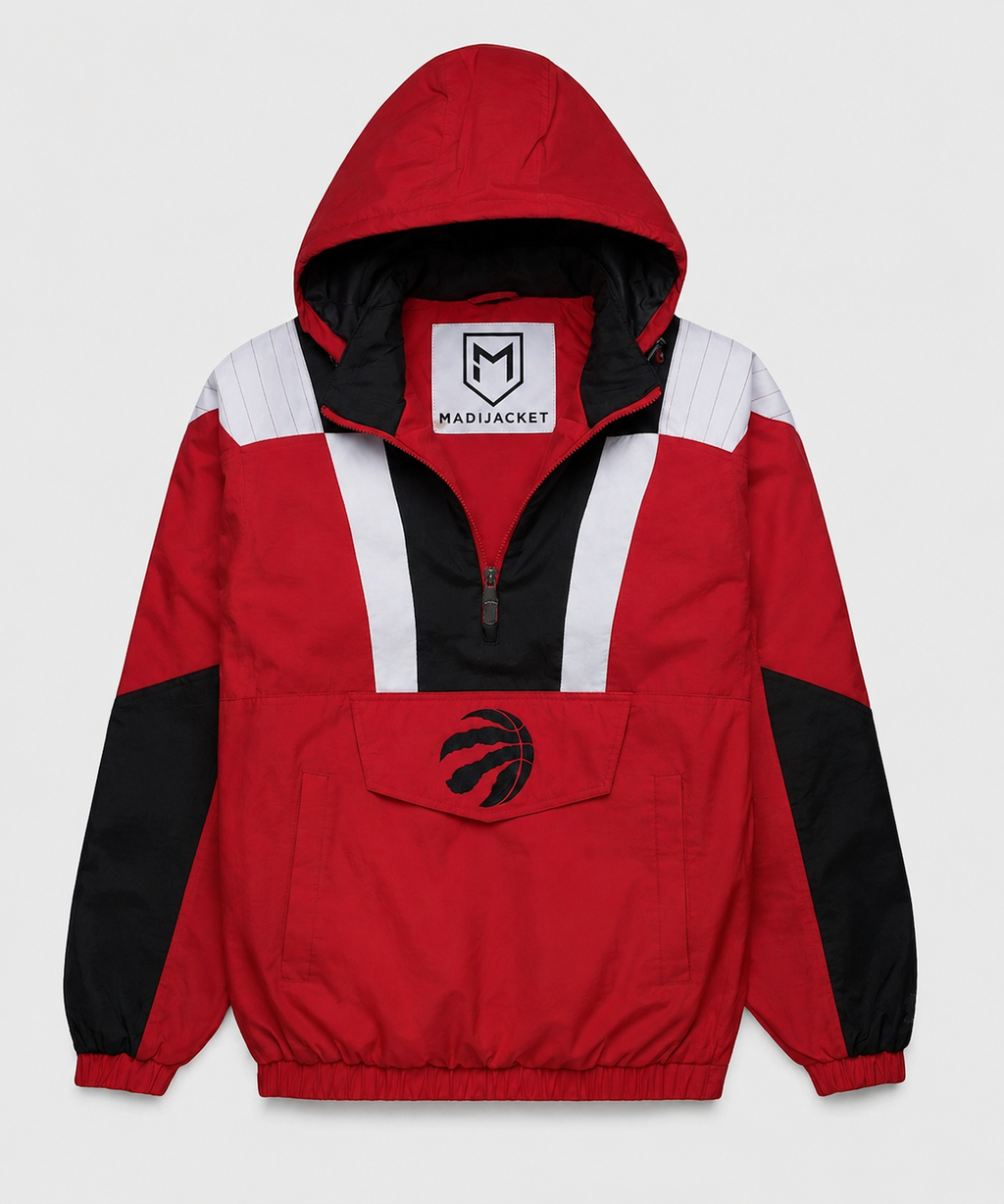 Raptors Inspired Hooded Pullover Jacket