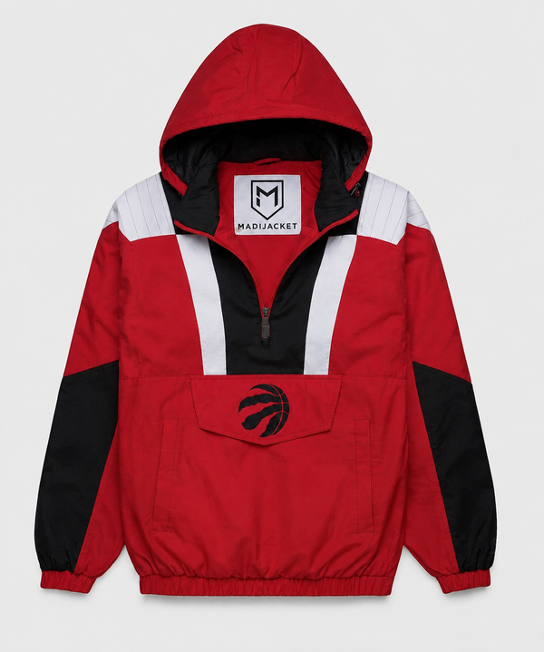 Raptors Inspired Hooded Pullover Jacket