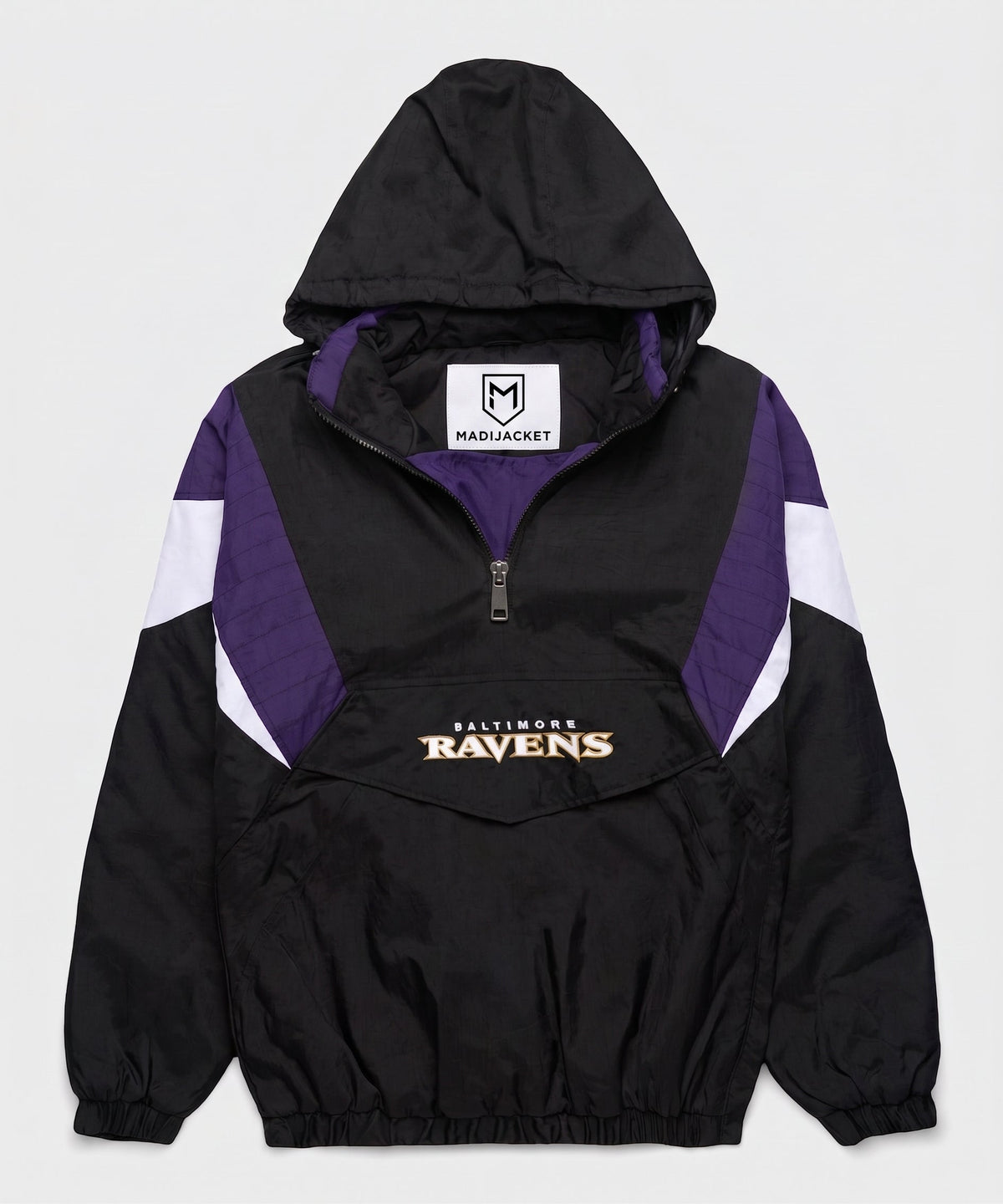 Ravens Inspired Hooded Pullover Jacket