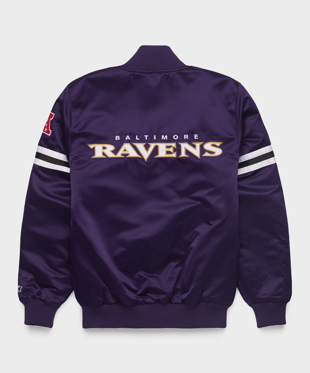 Ravens Heavyweight Satin Fan Jacket
