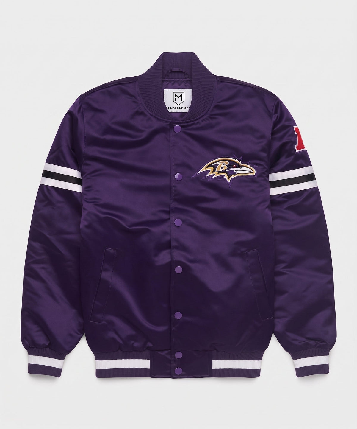 Ravens Heavyweight Satin Fan Jacket