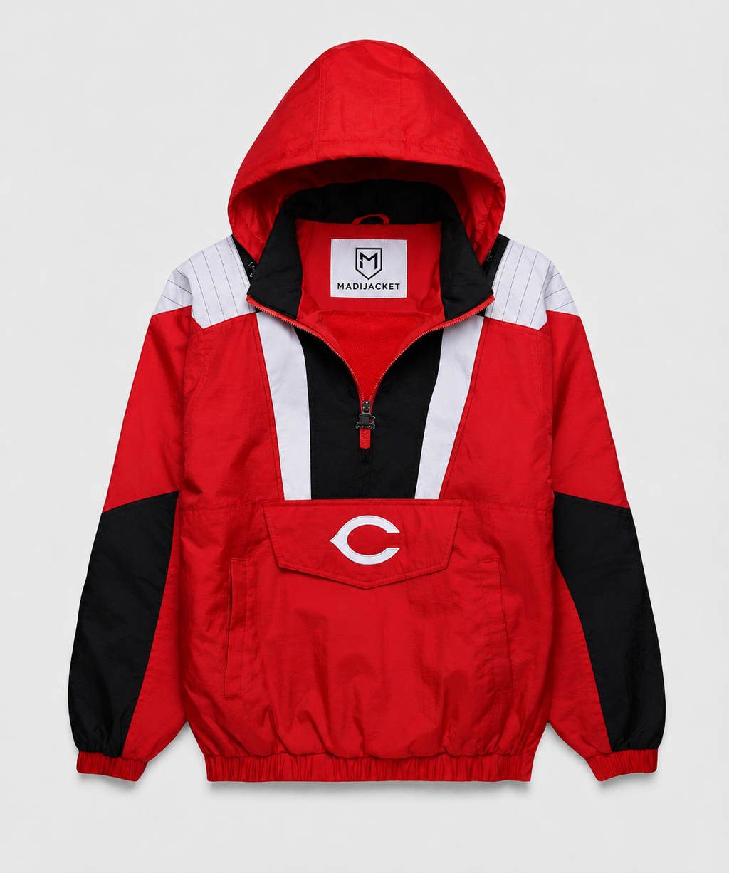 Cincinnati Inspired Hooded Pullover Jacket