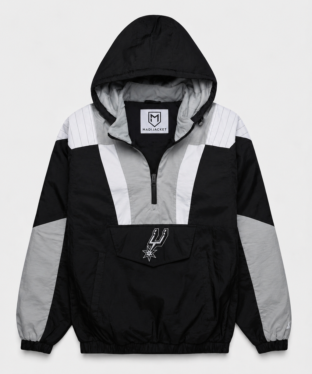 Spurs Inspired Hooded Pullover Jacket