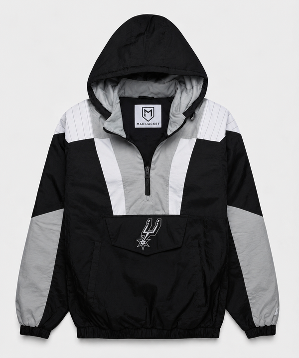 Spurs Inspired Hooded Pullover Jacket